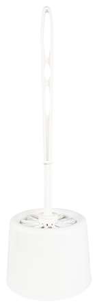Image de ENSEMBLE WC BROSSE + POT PLASTIQUE BLANC