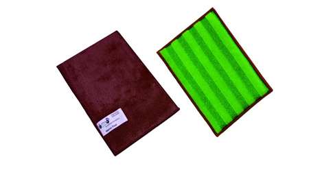 Image de MEMO PAD TAMPON LAVAGE ESSUYAGE VERT/MARRON 14X20 X1