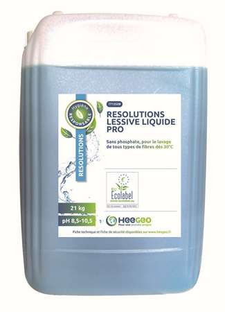 Image de RESOLUTIONS LESSIVE LIQ ULTRA CONCENTREE 21KG ECOLABEL