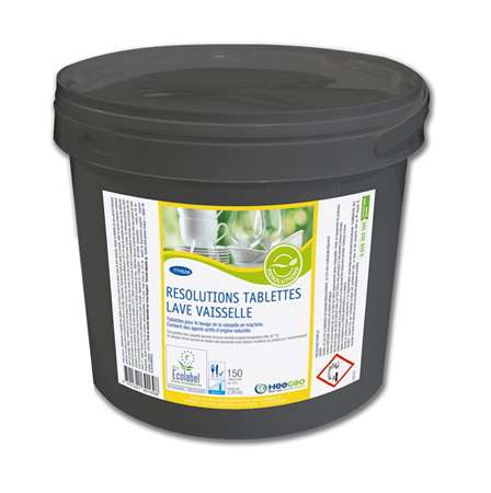 RESOLUTIONS TABLETTES LAVE-VAISSELLE SEAU DE150X15G ECOLABEL