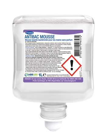 Image de ANTIBAC MOUSSE LAVANTE DESINFECTANTE COLIS DE 6X1L POUR DEB