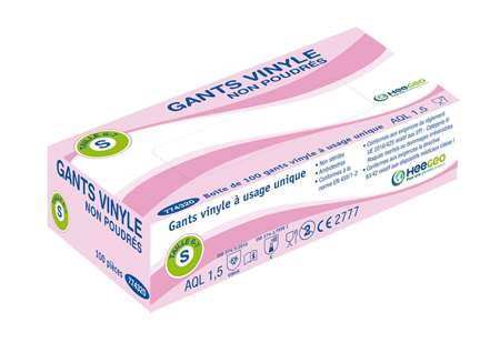 Image de GANT VINYLE NON POUDRE XL 9-10 USAGE UNIQUE BOITE 100