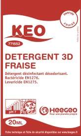 KEO 3D DETERG DESINF DESODO FRAISE COLIS DE 250 DOSES 20ML