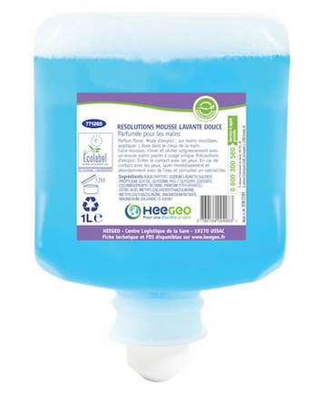 Image de RESOLUTIONS MOUSSE LAVANTE DOUCE DEB C. 6 X 1L ECOLABEL