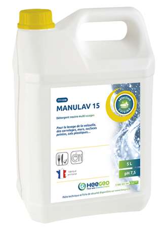 Image de MANULAV 15 DETERGENT MULTI-USAGE ALIMENTAIRE CITRON 5L