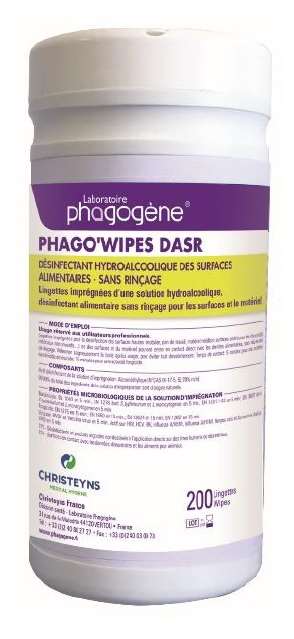Image de LINGETTE PHAGO'WIPES DASR BOITE 200 LINGETTES