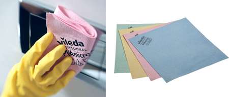 Image de LAVETTE VERTE MICROFIBRE NON TISSEE PVA X5