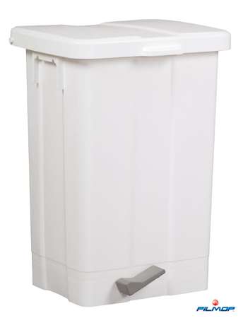 Image de POUBELLE PATTY 50 L BLANC COUVERCLE A PEDALE