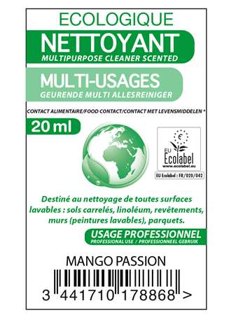 Image de NETTOYANT MULTI-USAGE KING MANGO PASSION DOS 250x20ML