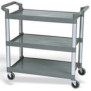 Image de CHARIOT DE SERVICE POLYÉTHYLÈNE GRIS-3 PLATEAUX-50X103XH96CM