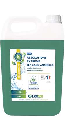 RESOLUTIONS EXTREME RINCAGE VAISSELLE 5L ECOLABEL