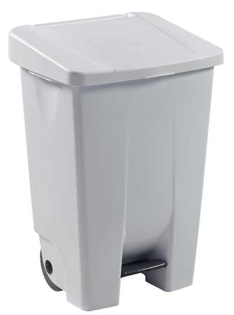 POUBELLE MOBILITY A PEDALE PLASTIQUE 80L BLANC