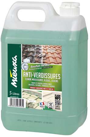 ANTI-MOUSSE ET LICHENS TOITURE/TERRASSE/JARDIN 5L