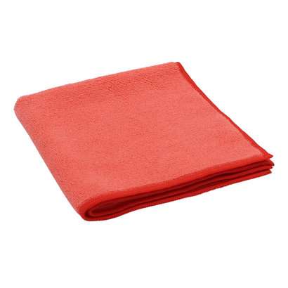 Image de LAVETTE MICROFIBRE RECYCLED ROUGE SOFT RECYCLE 38X38 300G/M²
