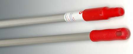 Image de MANCHE ALU ANODISE 140CM ALIMENTAIRE BOUT ROUGE