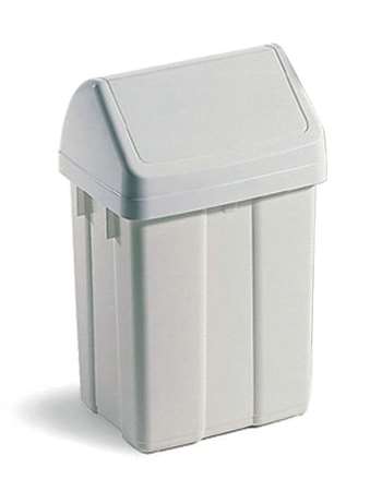 Image de POUBELLE FLIP FLAP 50L BLANC