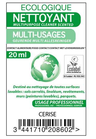 Image de NETTOYANT MULTI-USAGE CERISE KING COLIS 250x20ML ECOLABEL
