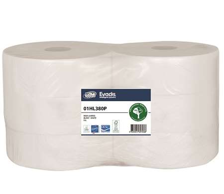 Image de PH MAXI JUMBO 2P GAUFRE 380M BLANC ECOLABEL (Colis de 6)