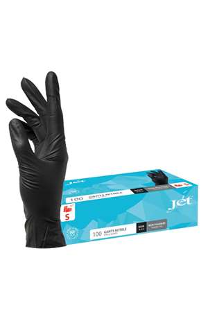 Image de GANT NITRILE NOIR NON POUDRE TAILLE 7/S (Boîte de 100)