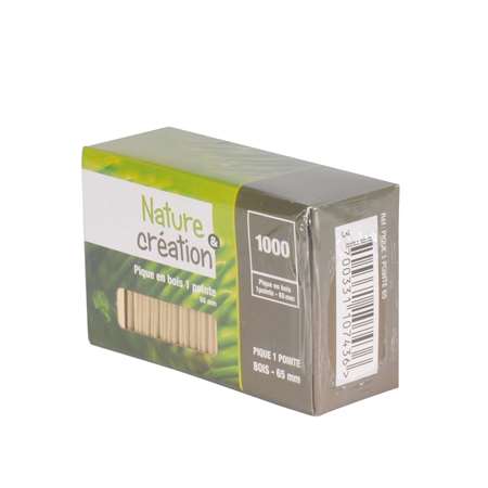 Image de PIQUES 1 POINTE BOIS 65 MM (X 1000)