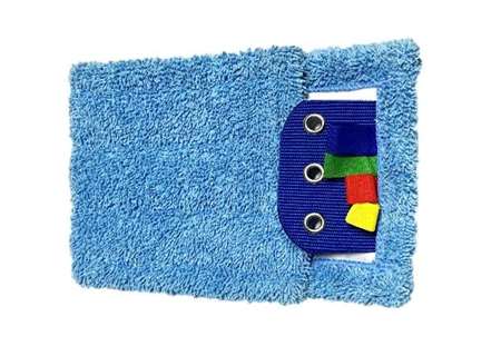 Image de FRANGE MICROFIBRE BLEUE 3 OEILLETS +LANGUETTE 40CM