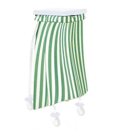 SAC A FOND PLAT RAYURES VERTES 65L