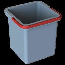 Image de SEAU 6L ACCROCHE CHARIOT KUADRO ANSE ROUGE